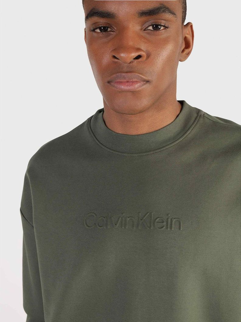 Polerón Embossed Logo Comfort Verde Calvin Klein-3