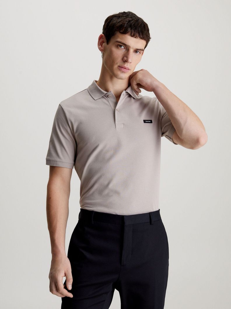 Polo Stretch Slim Beige Calvin Klein-0