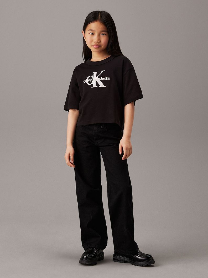 Polera Niña Teddy Monologo Negro Calvin Klein-1