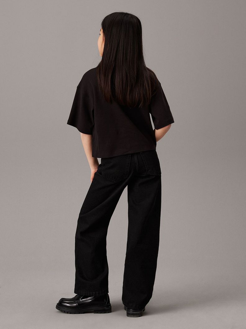 Polera Niña Teddy Monologo Negro Calvin Klein-2