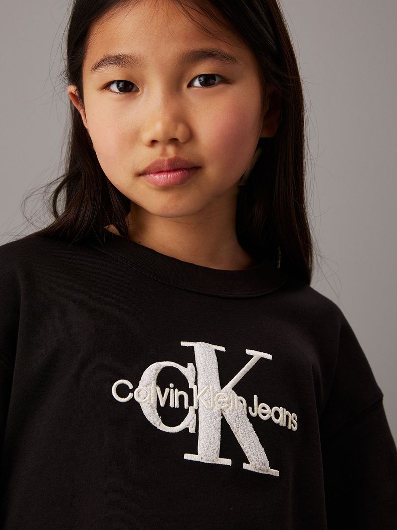 Polera Niña Teddy Monologo Negro Calvin Klein-3