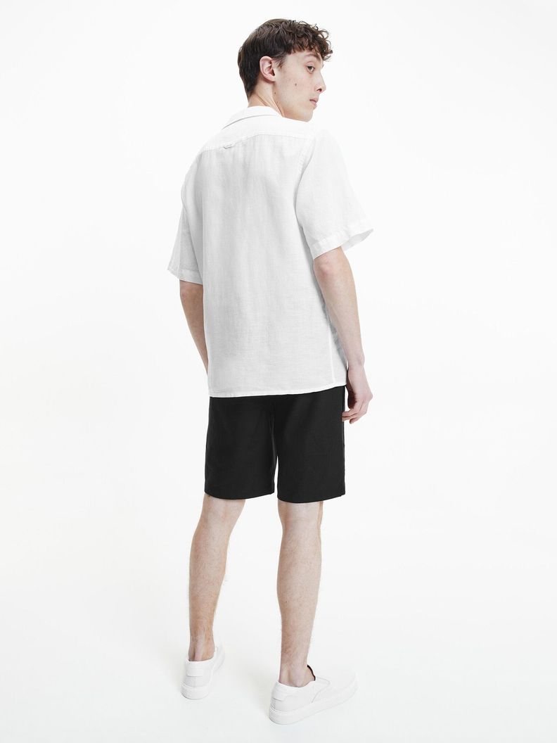 Camisa Linen Cotton Cuban Blanco Calvin Klein-2