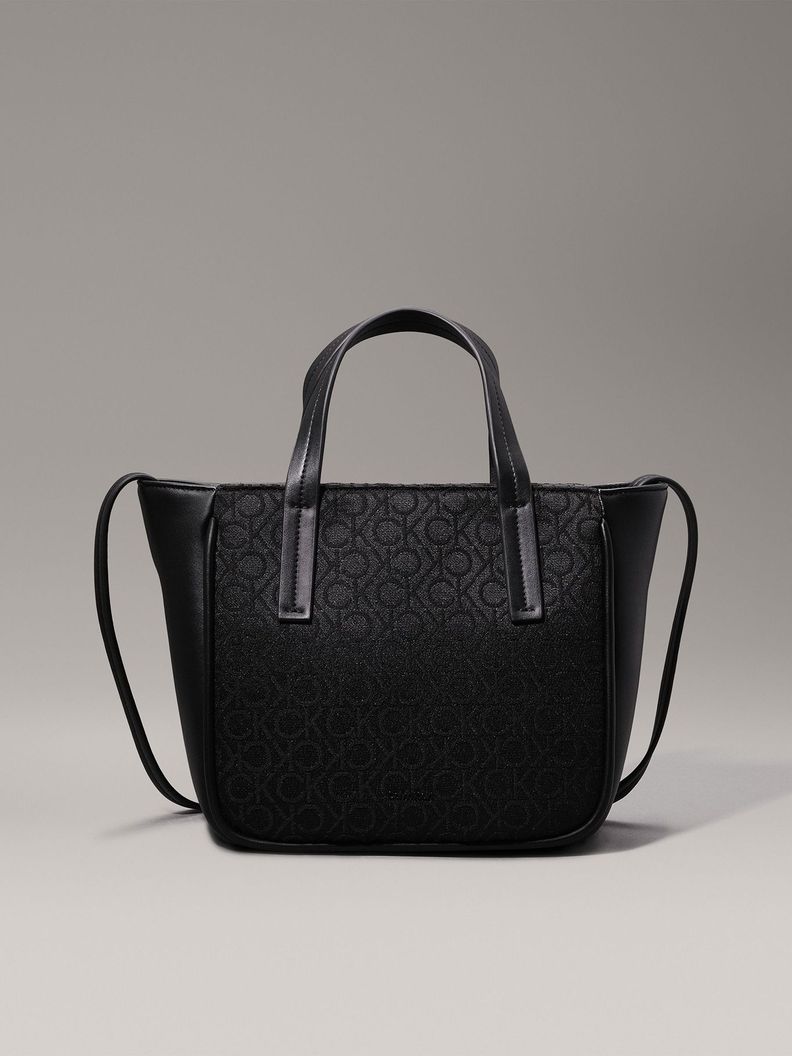 Cartera Tote Ck Refine Jacquard Negro Calvin Klein-0