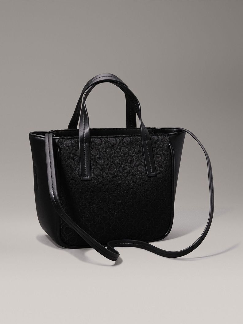 Cartera Tote Ck Refine Jacquard Negro Calvin Klein-1