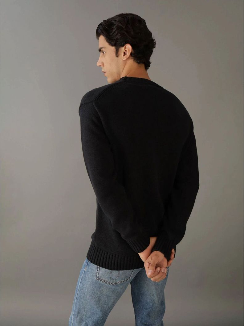 Sweater Chenille Monologo Sweater Negro Calvin Klein-2