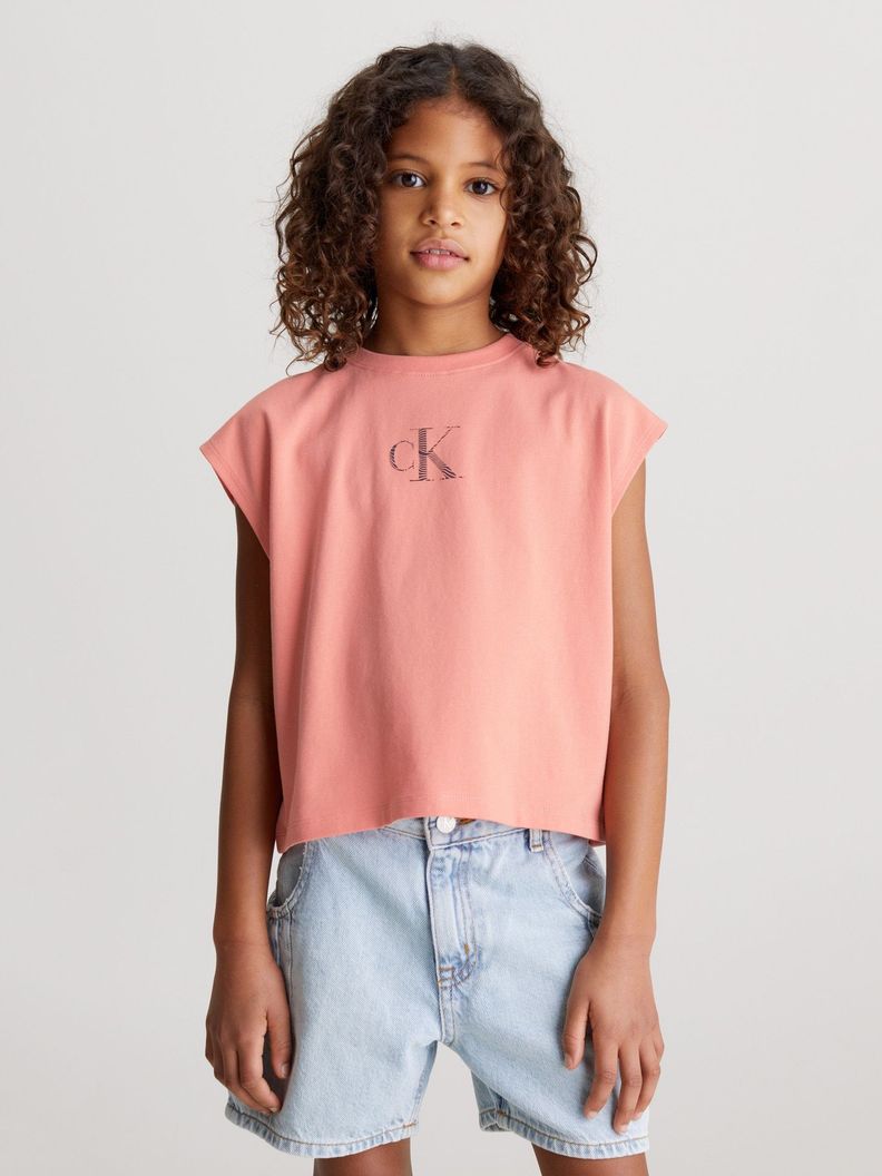 Polera Nina Iridescent Rosado Calvin Klein