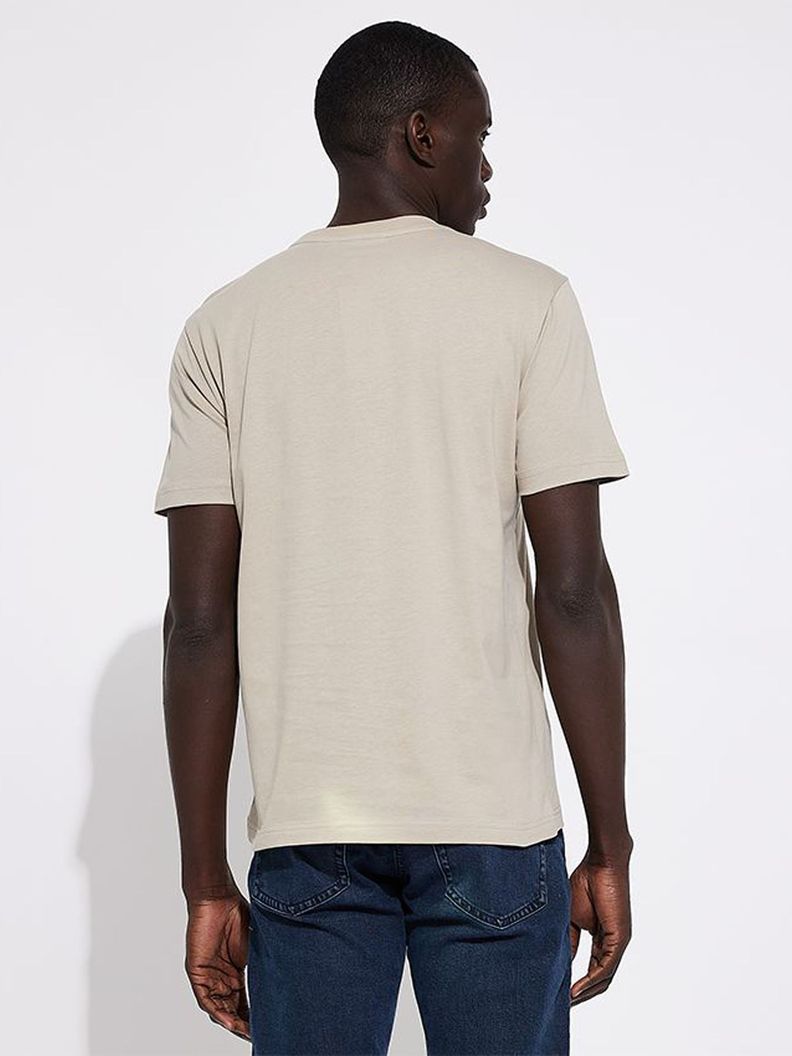 Polera Framed Flower Graphic Beige Calvin Klein-2