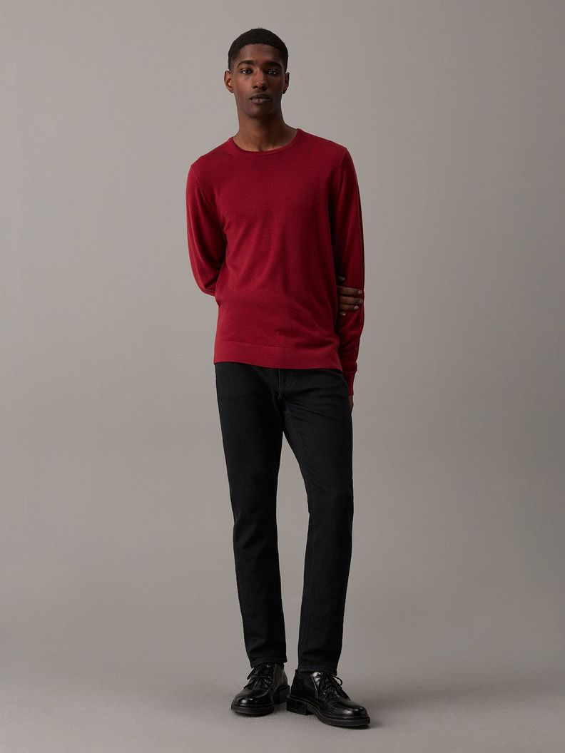 Sweater Merino Rws Crew/Neck Sweater Rojo Calvin Klein-1