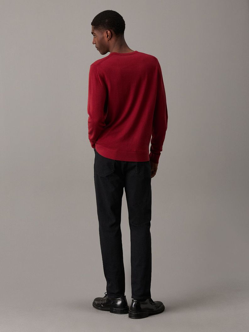 Sweater Merino Rws Crew/Neck Sweater Rojo Calvin Klein-2