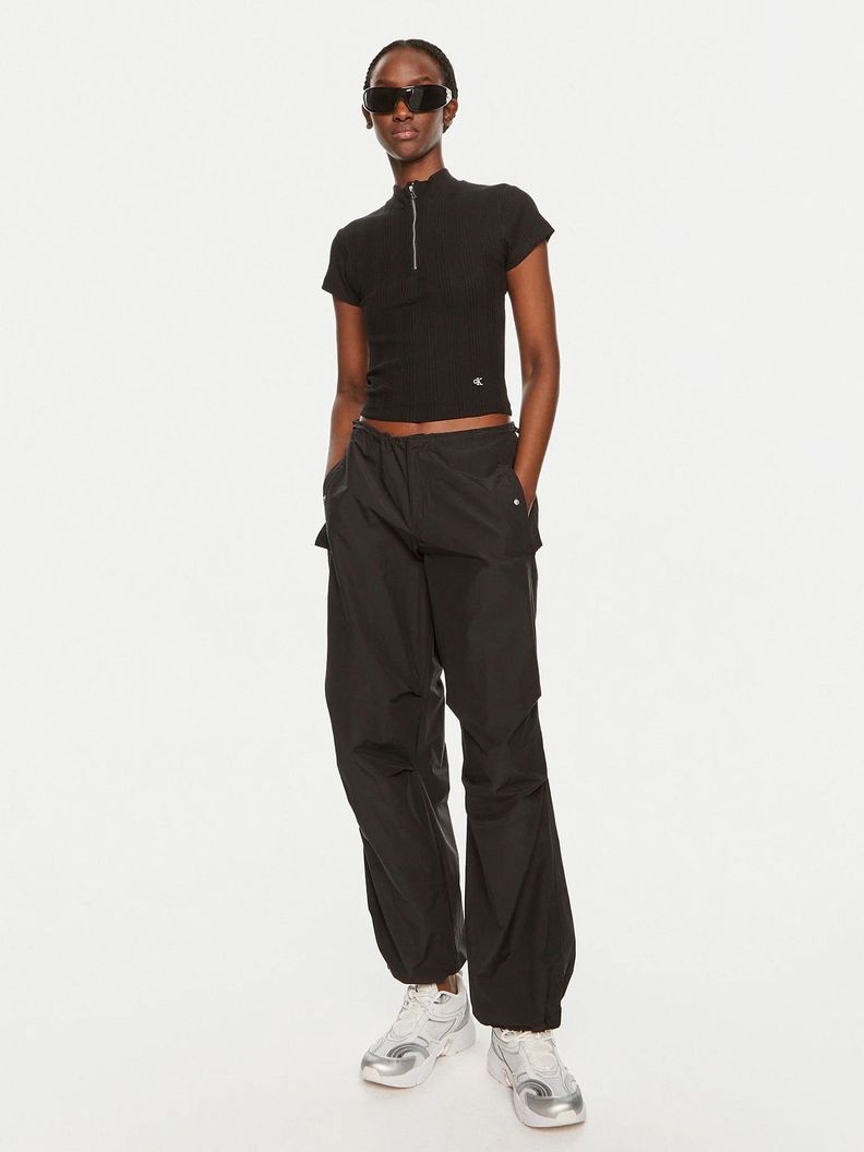 Blusa Variegated Rib Half Negro Calvin Klein-1