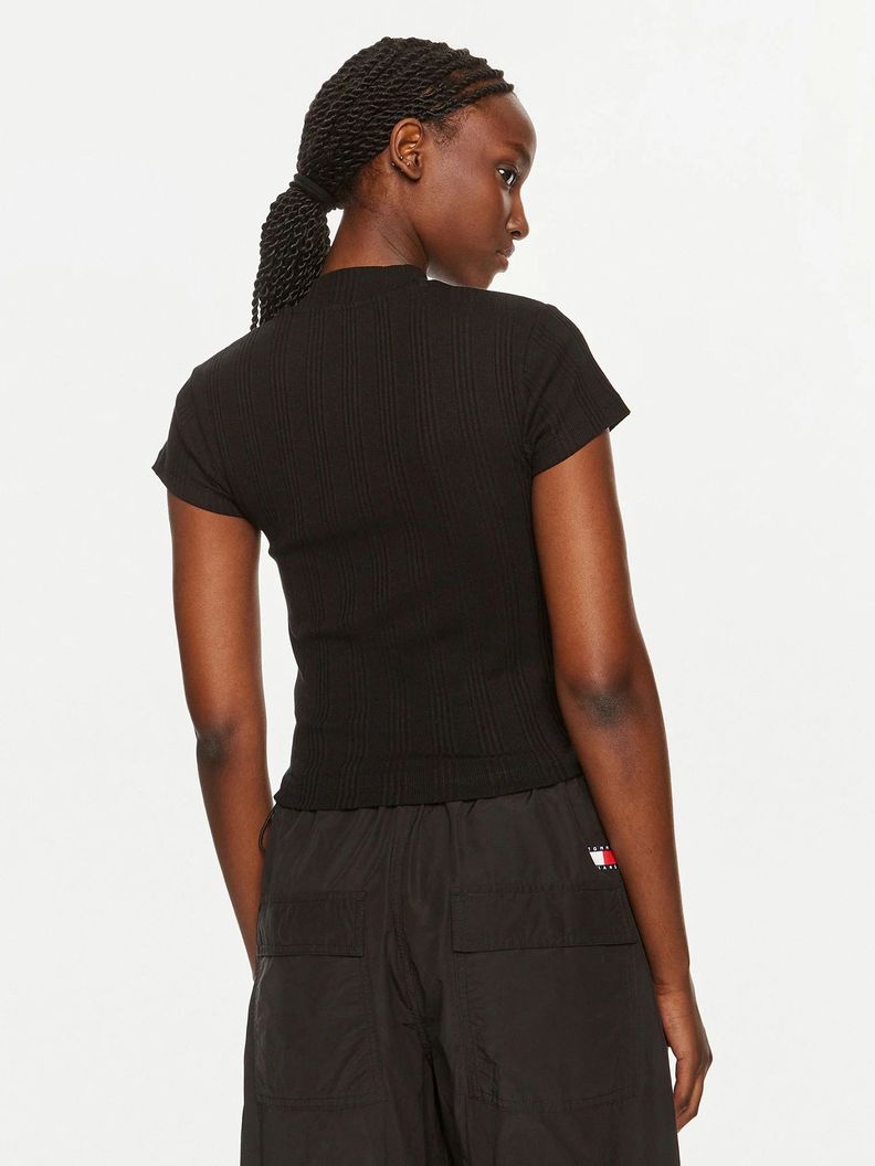 Blusa Variegated Rib Half Negro Calvin Klein-2