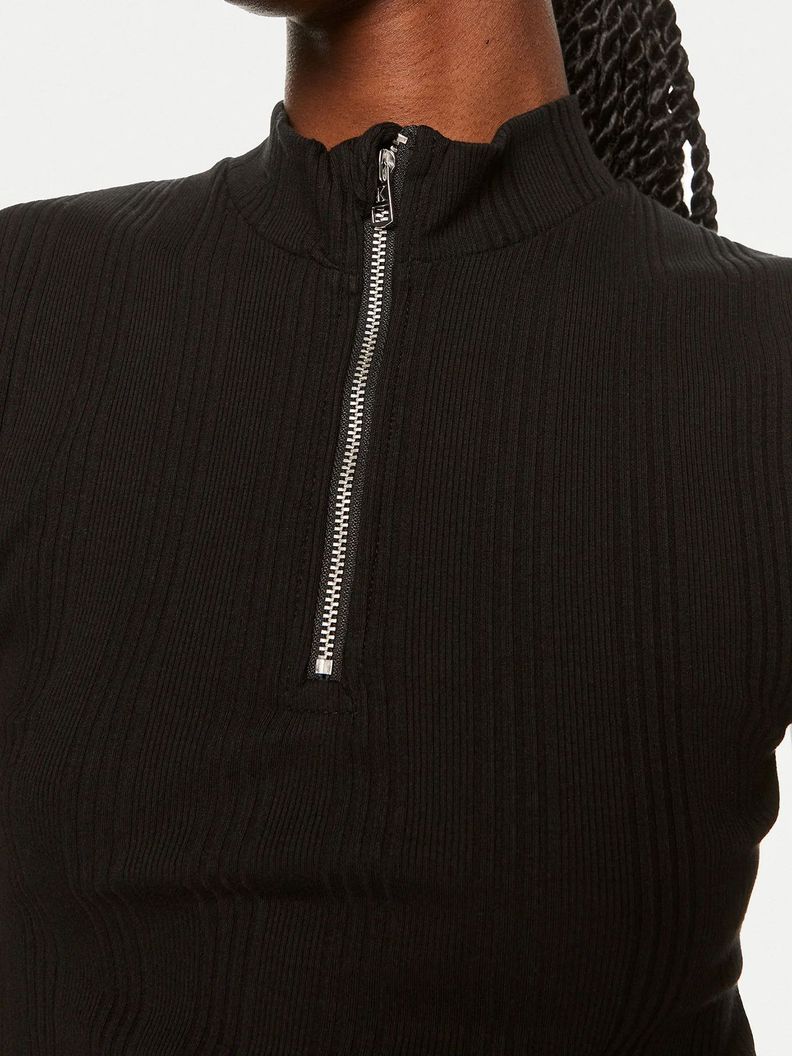 Blusa Variegated Rib Half Negro Calvin Klein-3