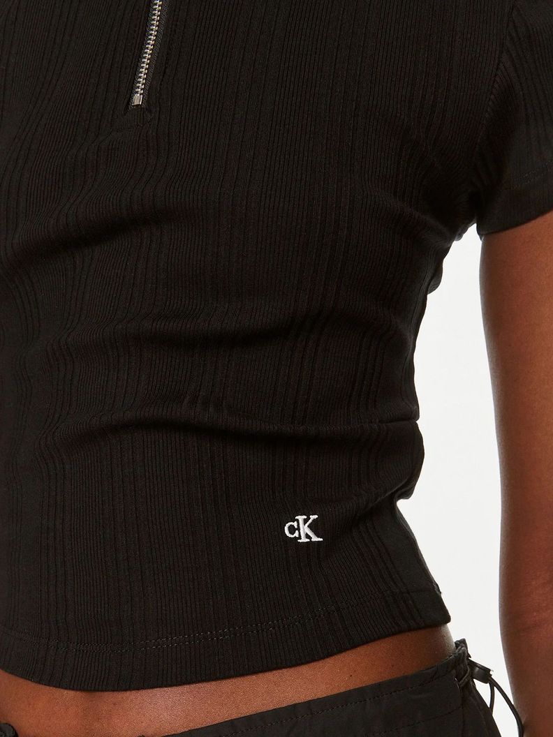 Blusa Variegated Rib Half Negro Calvin Klein-4