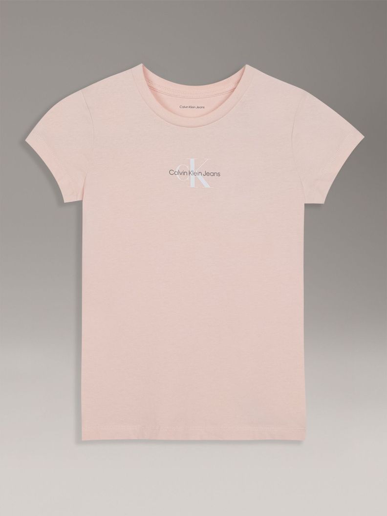 Polera Nina Slim Con Logo Damasco Calvin Klein 6