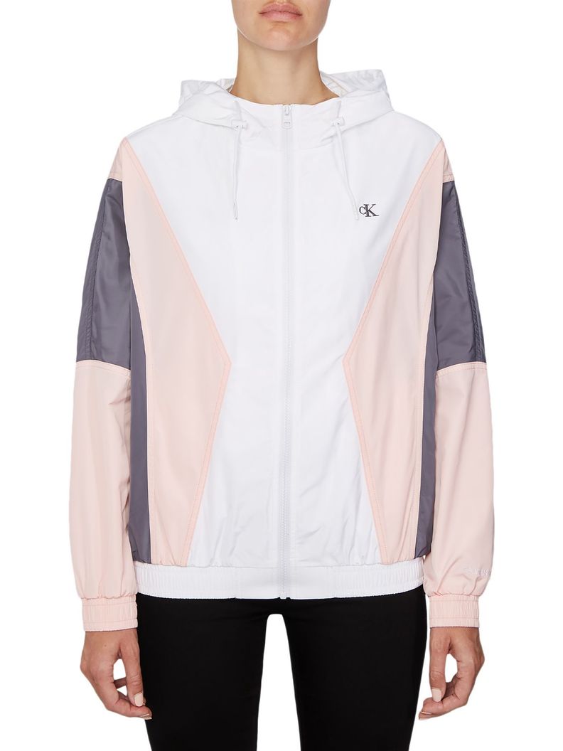 Parka Color Blocking Blanco Calvin Klein