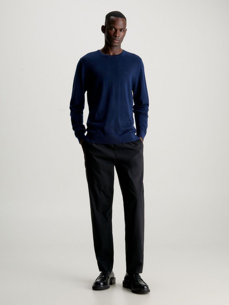 Sweater Superior Wool Crew Neck Swea Azul Calvin Klein-1