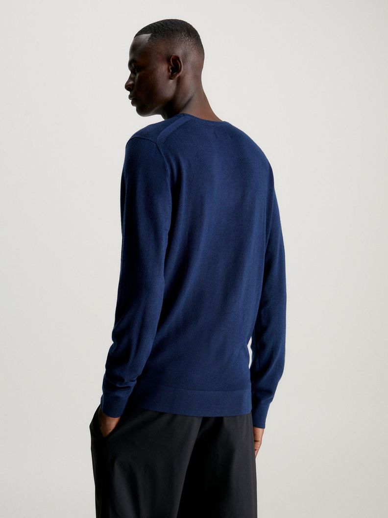 Sweater Superior Wool Crew Neck Swea Azul Calvin Klein-2