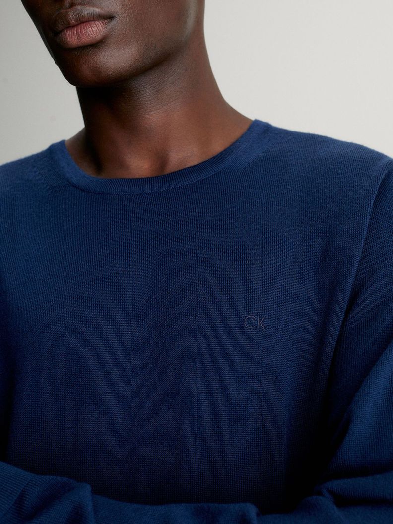 Sweater Superior Wool Crew Neck Swea Azul Calvin Klein-3
