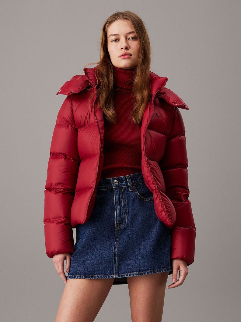 Parka Down Short Puffer Rojo Calvin Klein-0