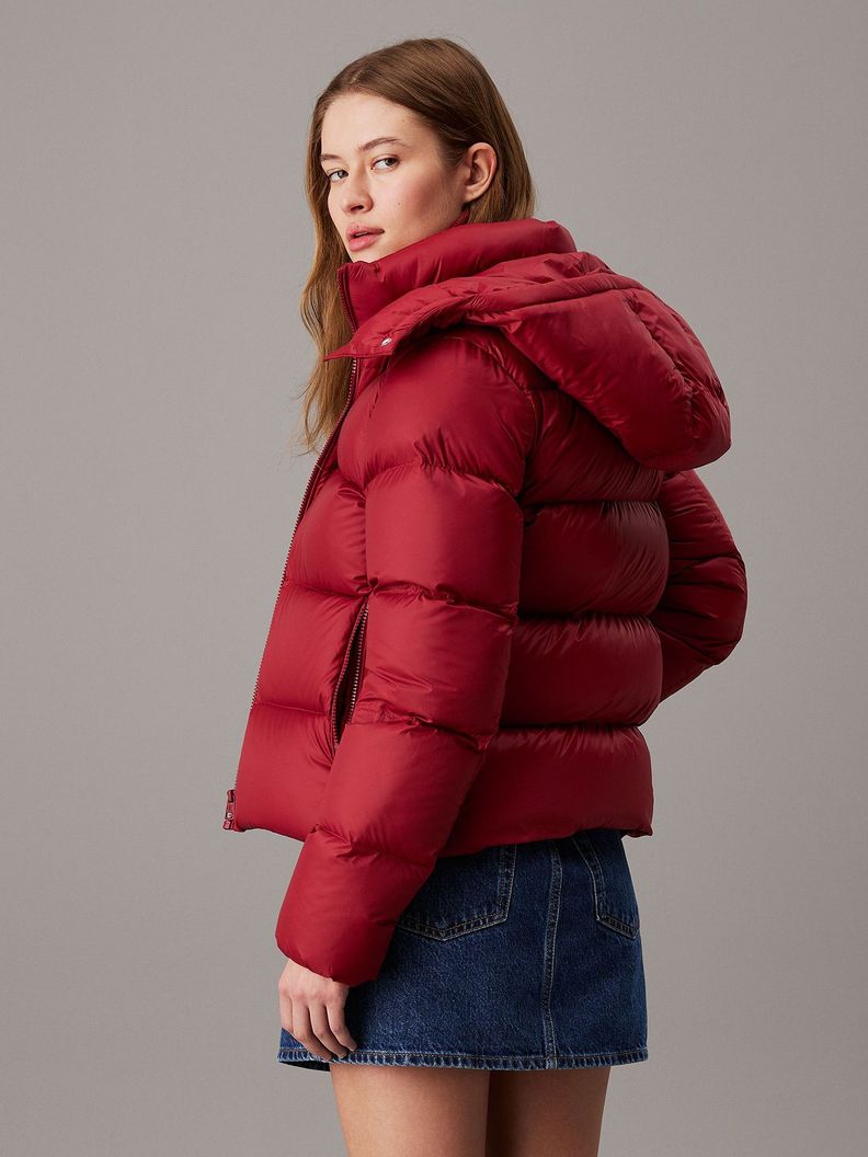 Parka Down Short Puffer Rojo Calvin Klein-2