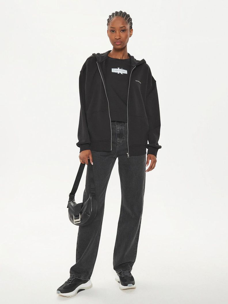 Polerón Diffused Ck Zip Negro Calvin Klein-1