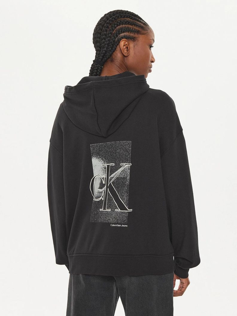 Polerón Diffused Ck Zip Negro Calvin Klein-2