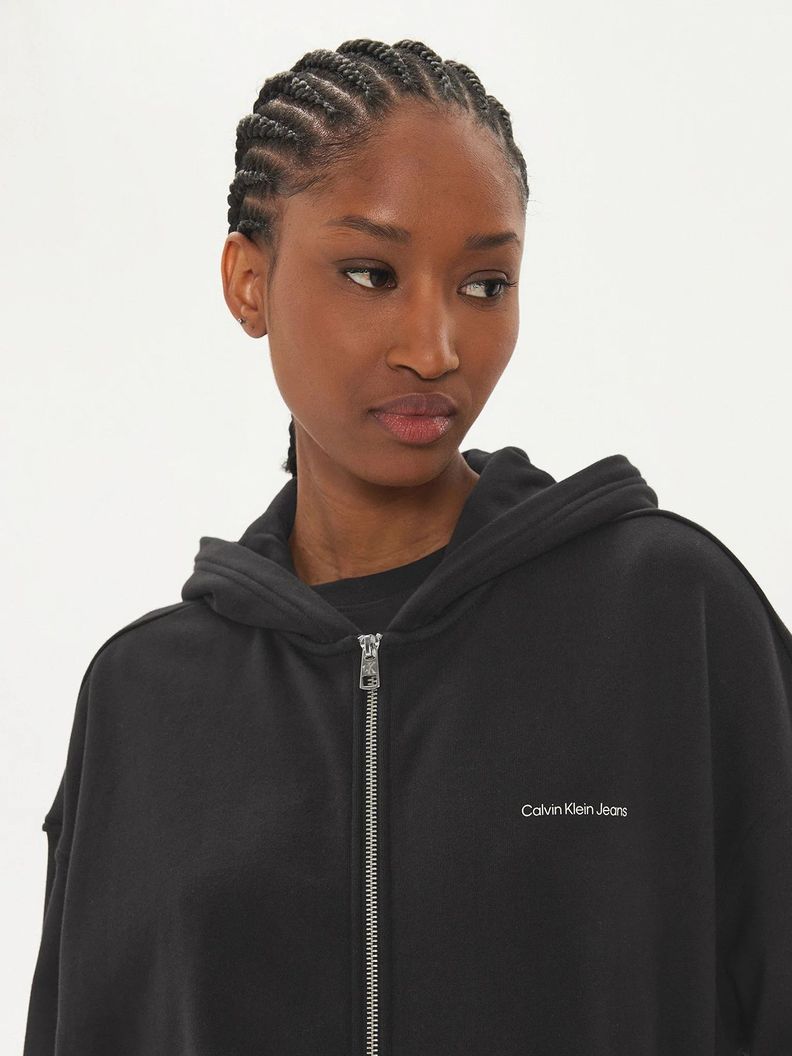 Polerón Diffused Ck Zip Negro Calvin Klein-3