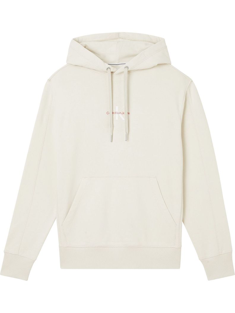 Hoodie Monogram Beige Calvin Klein