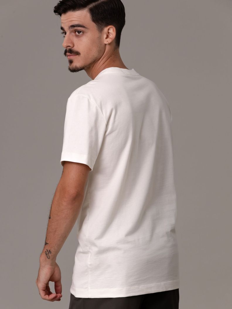 Polera Monologo Applique Blanco Calvin Klein-3
