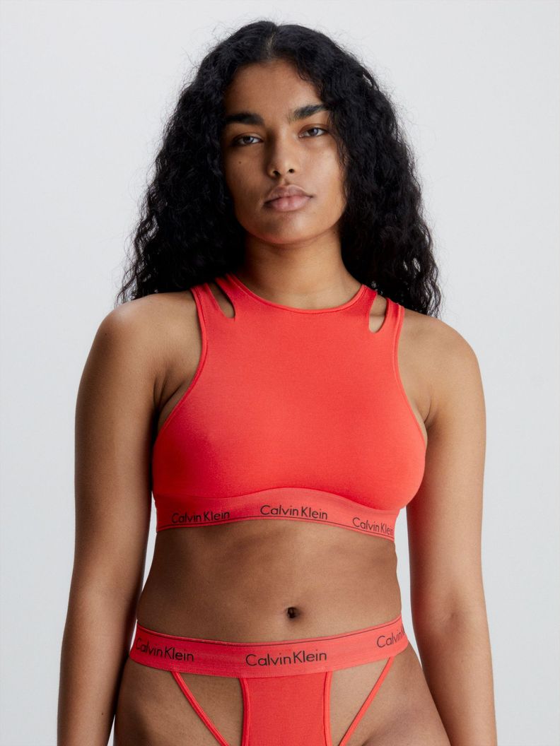Bralette CK Deconstructed Rojo Calvin Klein-0