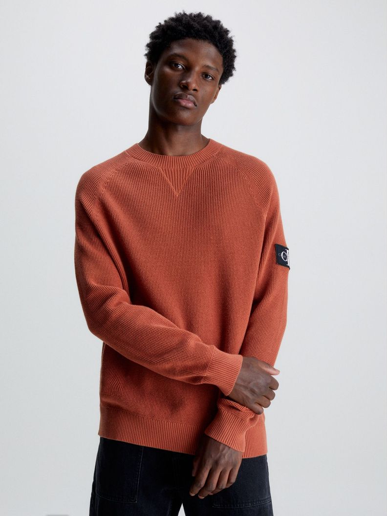 Suéter Core Badge Naranja Calvin Klein