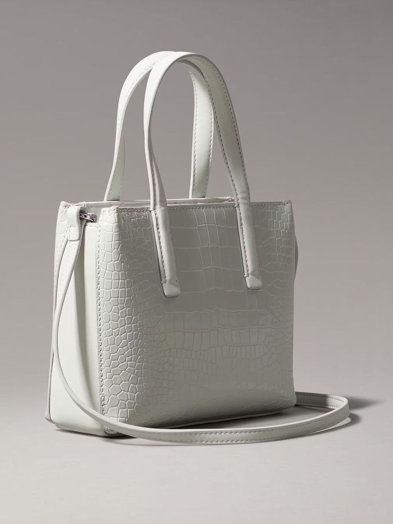 Cartera Mini Tote Croco Blanco Calvin Klein-1