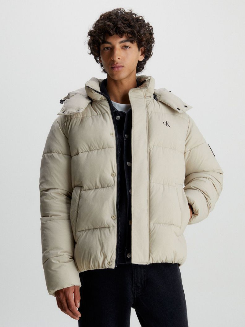 Parka Essentials Non Down Beige Calvin Klein