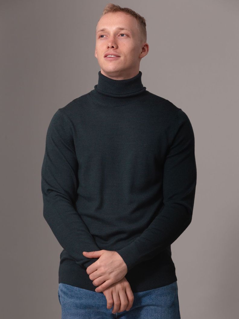 Sweater Merino Rws Turtle Neck Verde Calvin Klein-0