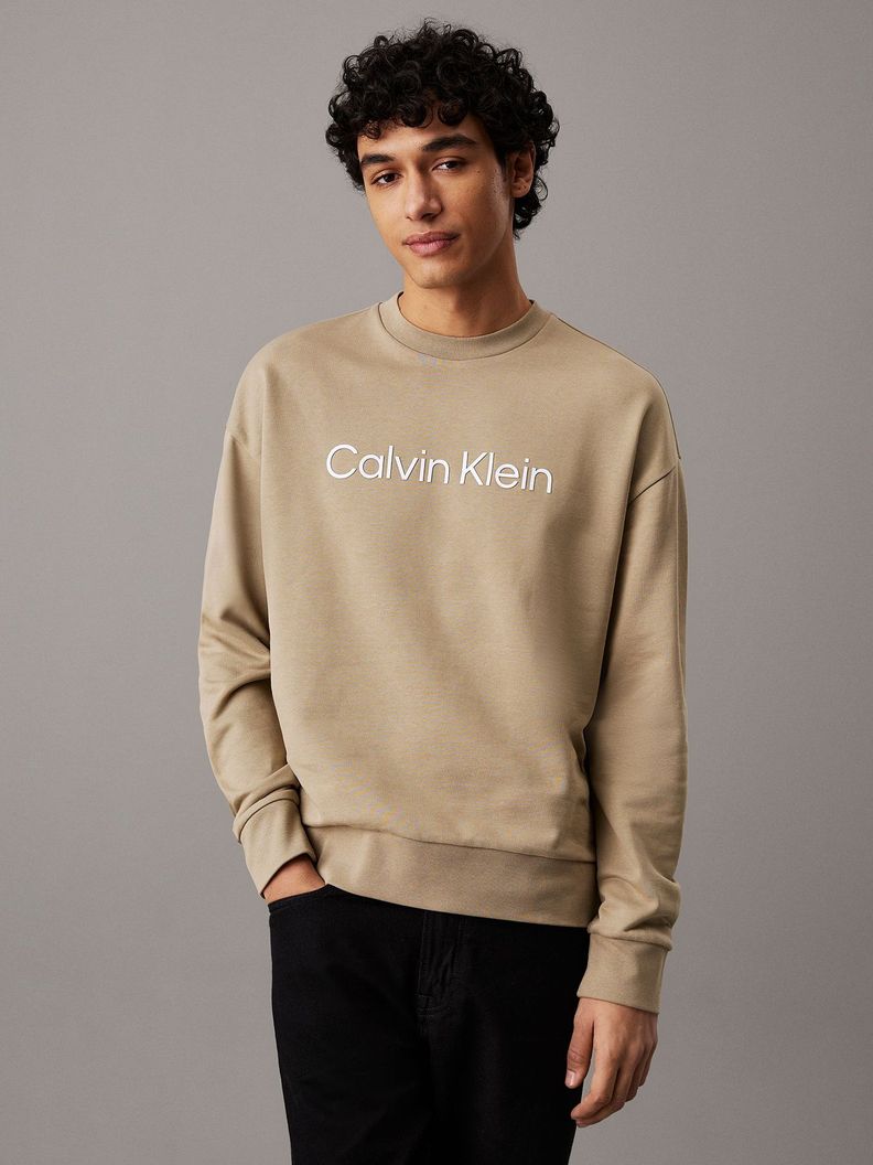 Poleron Relaxed con Logo Hero Beige Calvin Klein S