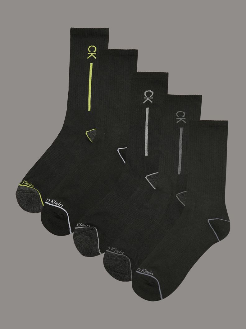 Pack 5 Calcetines Cushion Crew Negro Calvin Klein-0