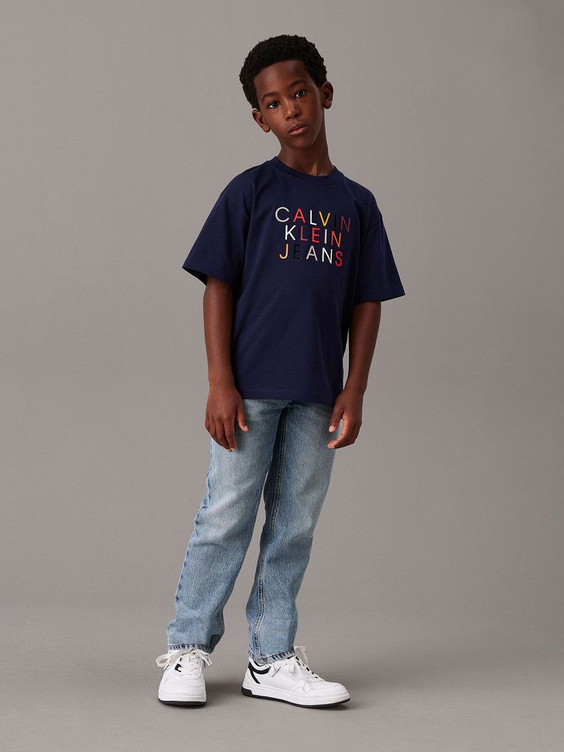 Polera Niño Logo Graphic Azul Calvin Klein-1
