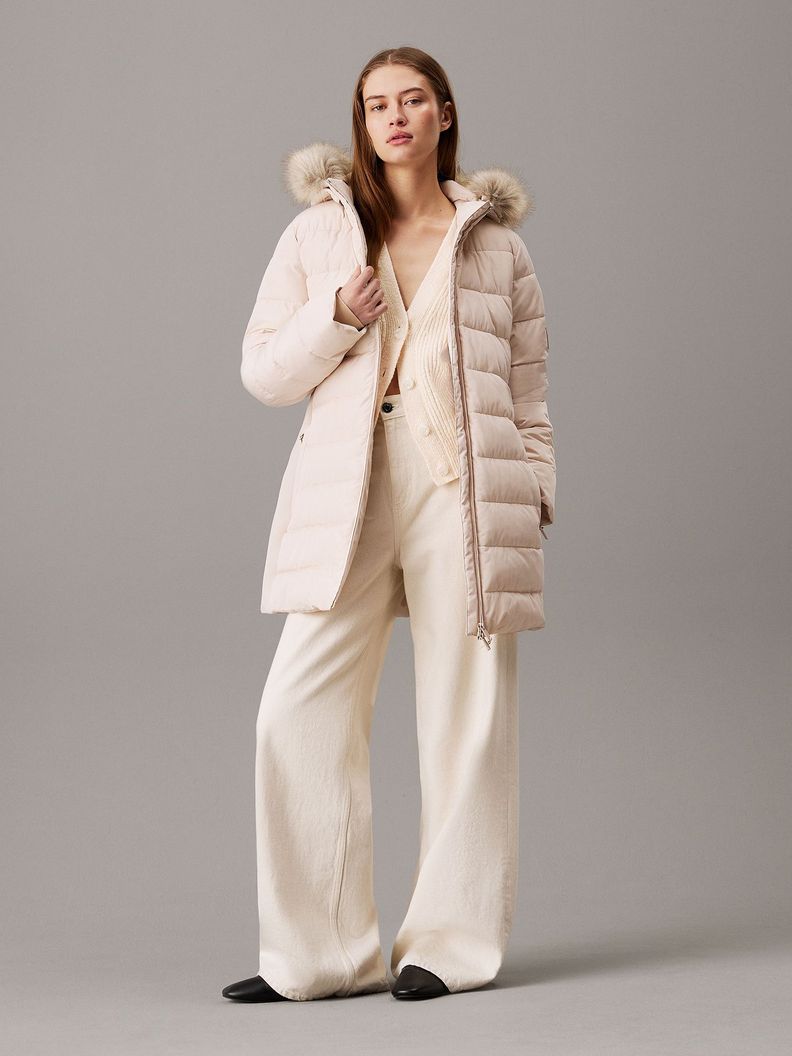 Parka Padded Scuba Beige Calvin Klein-0