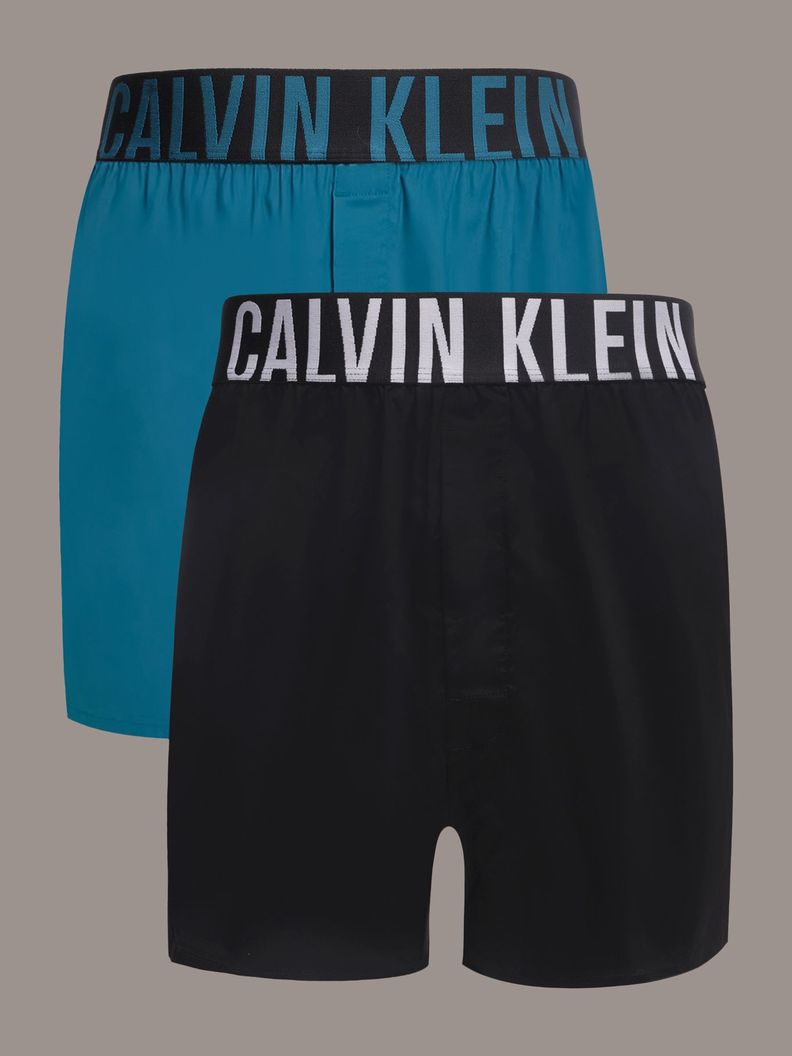 Pack 2 Woven Boxer Intense Power Negro Calvin Klein-0