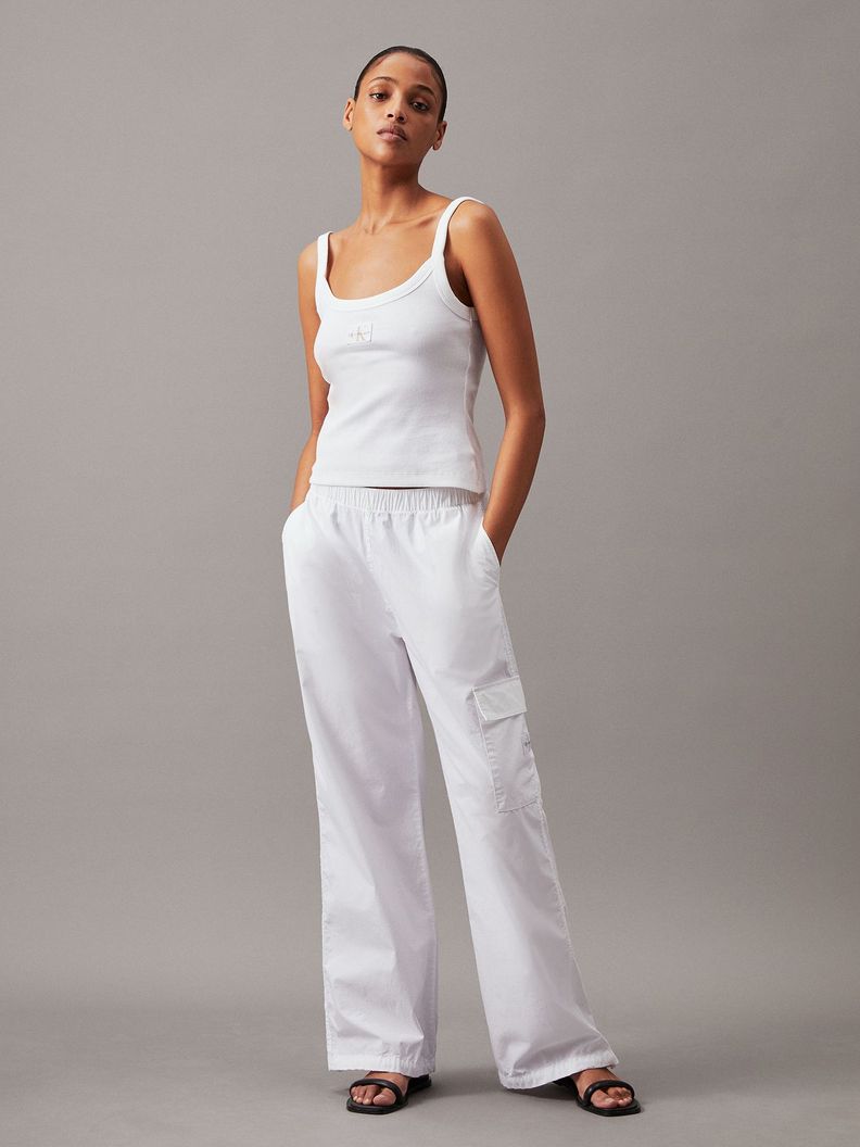 Pantalon Cotton Utility Cargo Blanco Calvin Klein-1
