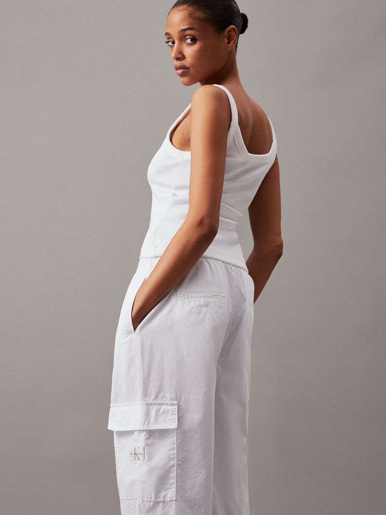 Pantalon Cotton Utility Cargo Blanco Calvin Klein-4