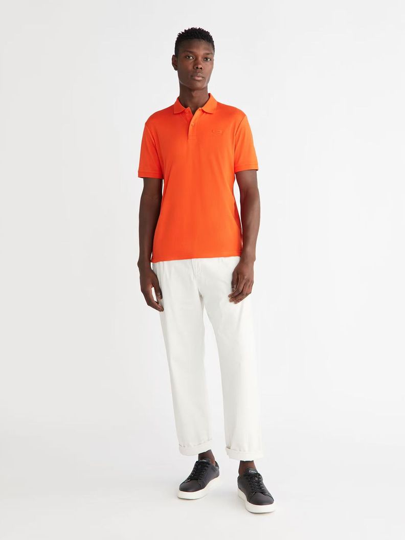 Polera Smooth Slim Naranja Calvin Klein-1