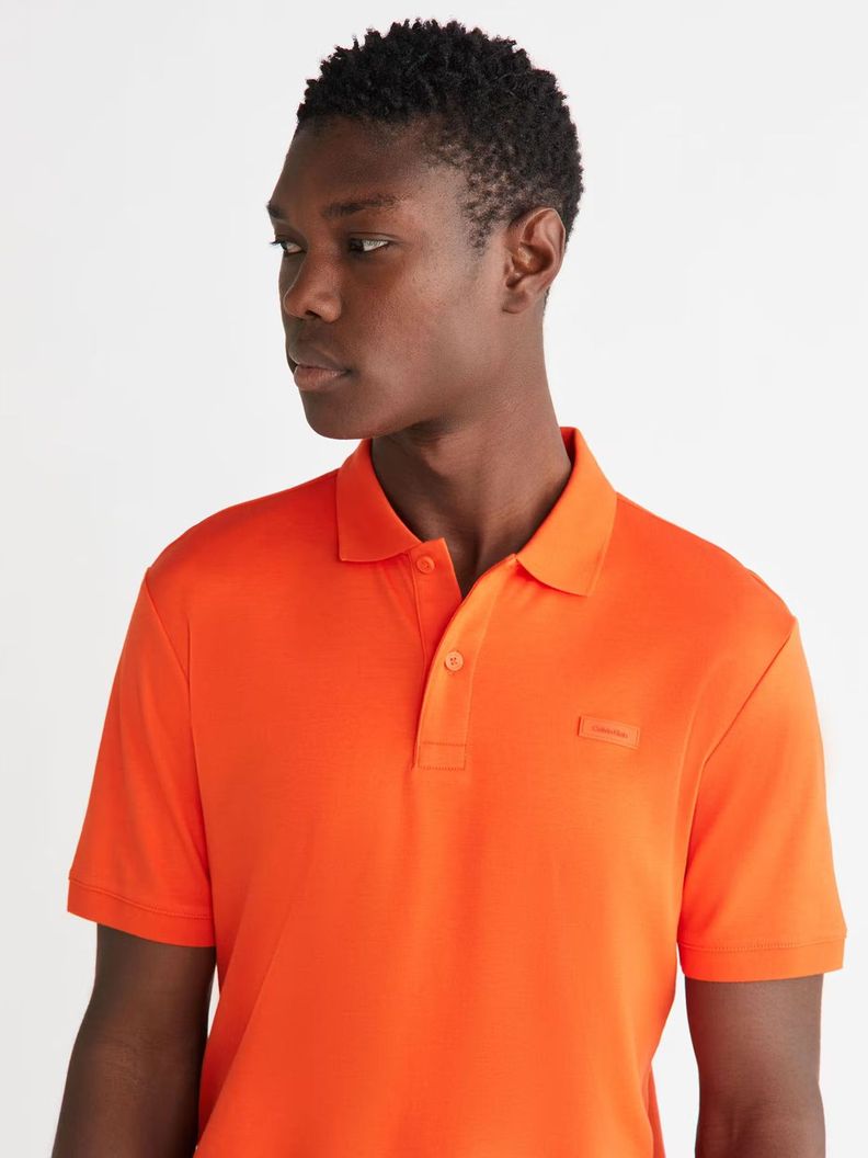 Polera Smooth Slim Naranja Calvin Klein-3
