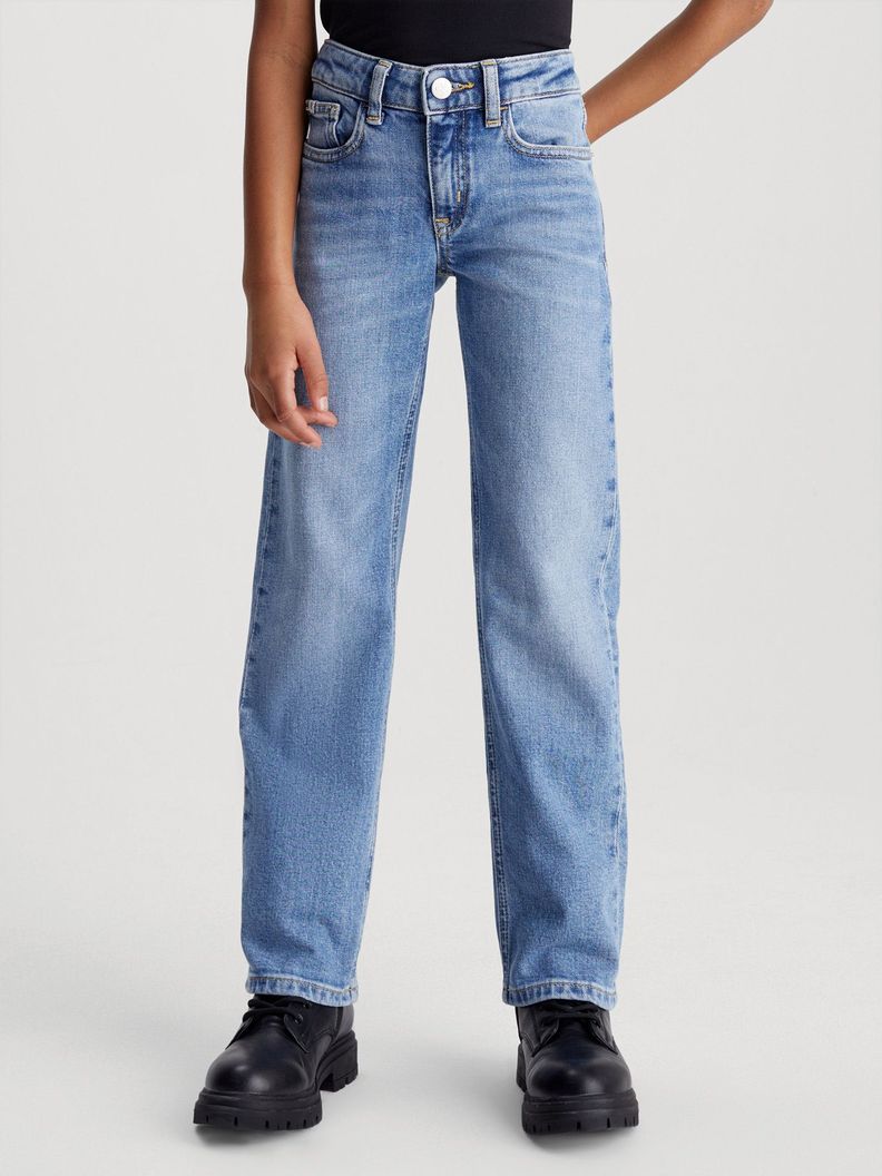 Jeans Niña Mid Rise Straight Azul Calvin Klein-0