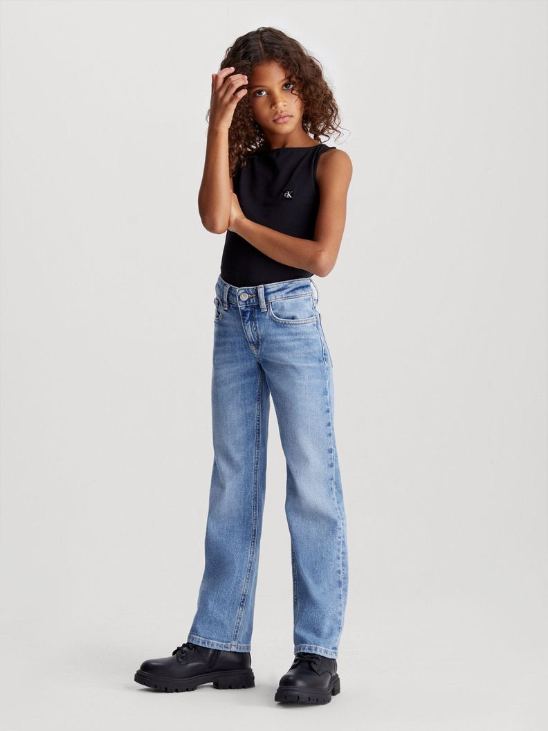 Jeans Niña Mid Rise Straight Azul Calvin Klein-1