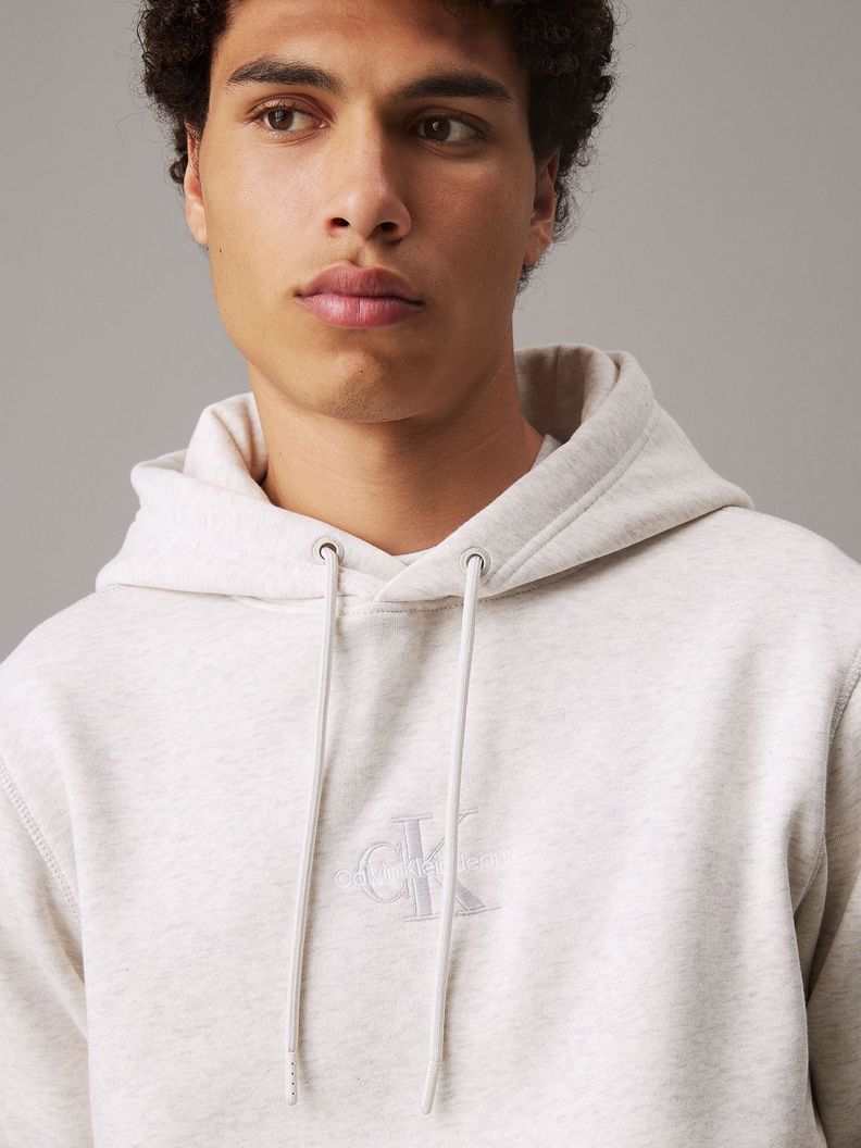 Polerón con Gorro Monologo Gris Calvin Klein-3