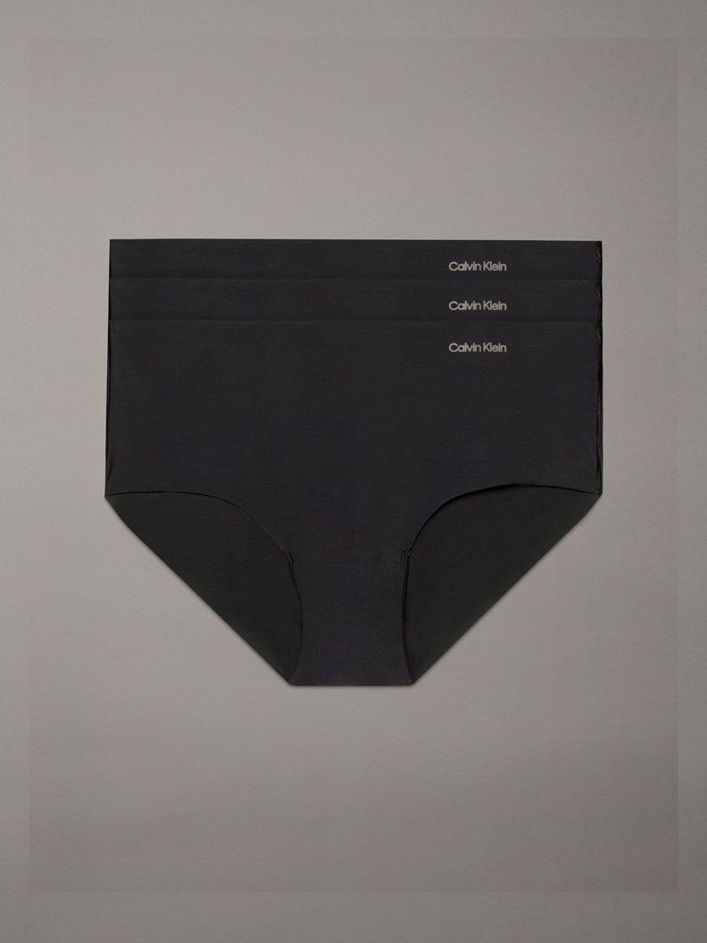 Pack 3 Calzones Hipsters Invisible Negro Calvin Klein-0