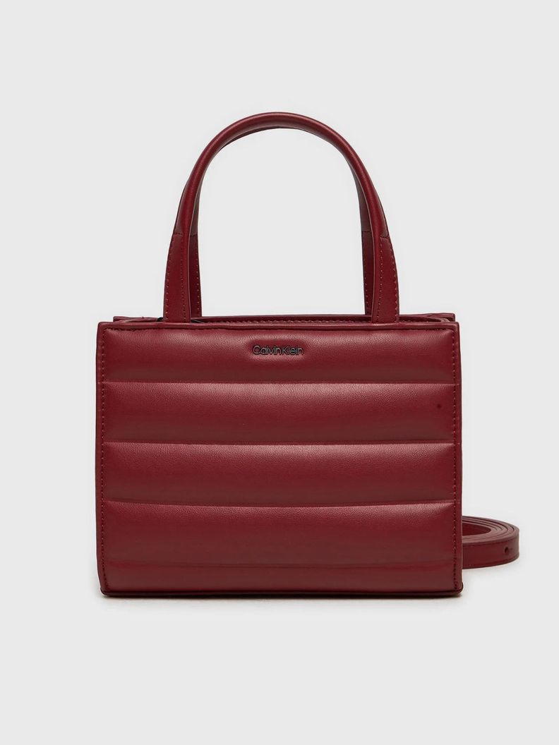 Cartera Mini Tote Line Quilt Rojo Calvin Klein-0
