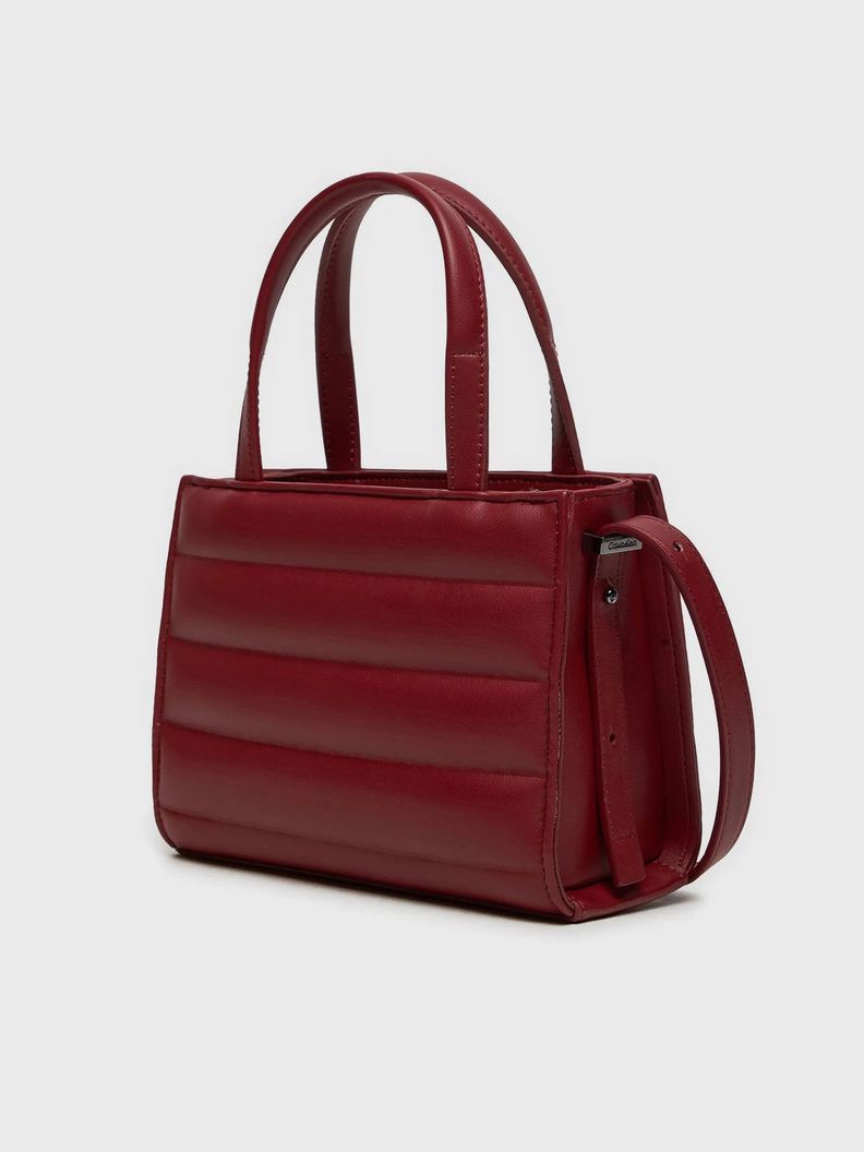 Cartera Mini Tote Line Quilt Rojo Calvin Klein-1