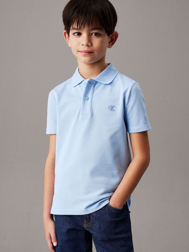 Polo Nino Essential Celeste Calvin Klein 6